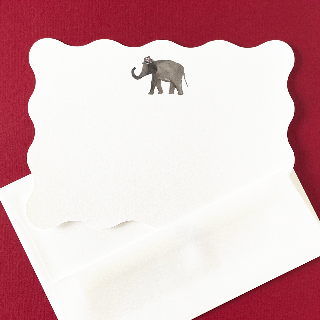 Alabama Elephant Flat Note Stationery - Set of 15