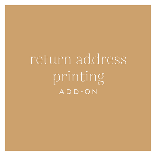 Return Address Printing on Envelope Add On - Set of 15