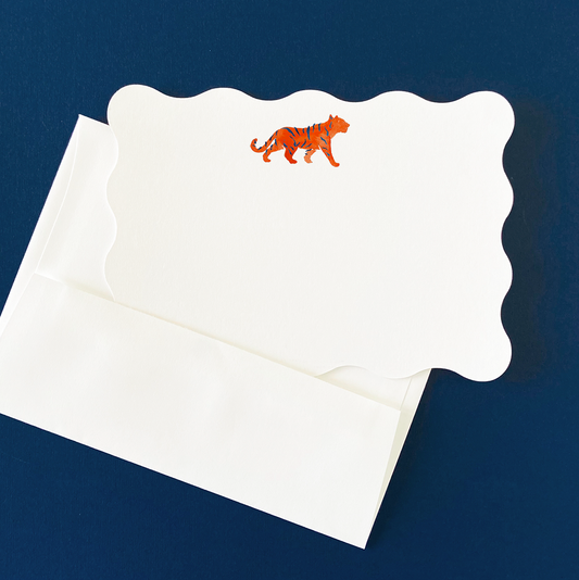 Auburn Tiger Flat Note Stationery - Set of 15