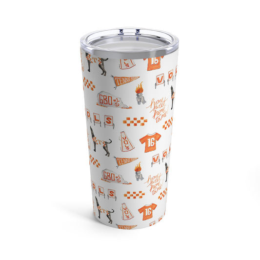 Tennessee Vol Toile Tumbler - 20 oz.